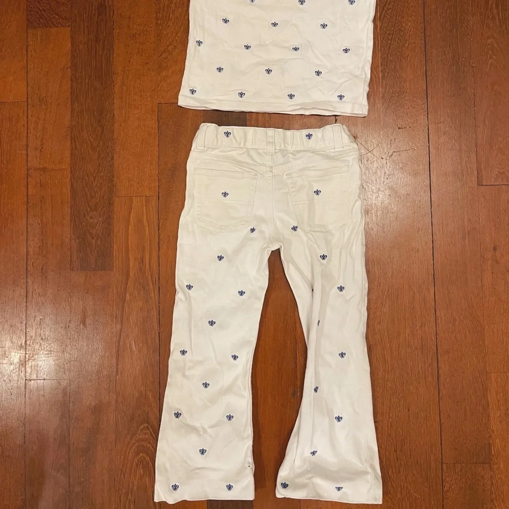 Ralph Lauren Vintage 2 Piece Blouse and Jean Set